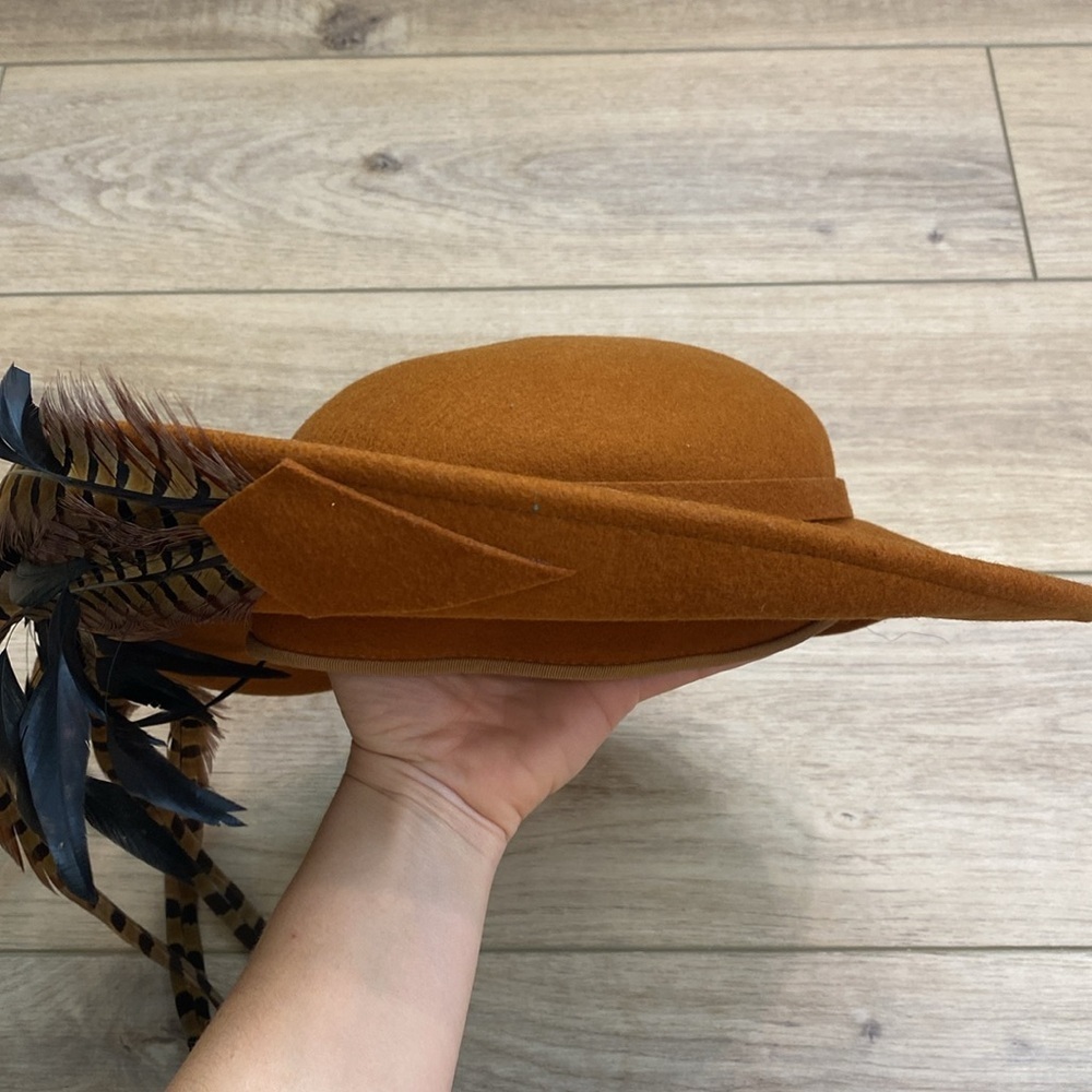 Vintage Jack McConnell‎ Boutique Feather Hat - Picture 7 of 10